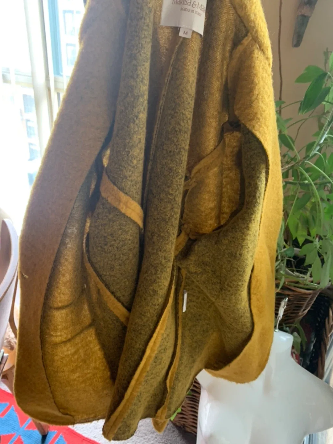 Italian Wool Blend Blazer/Coat  - Mustard Yellow image indicator(6)