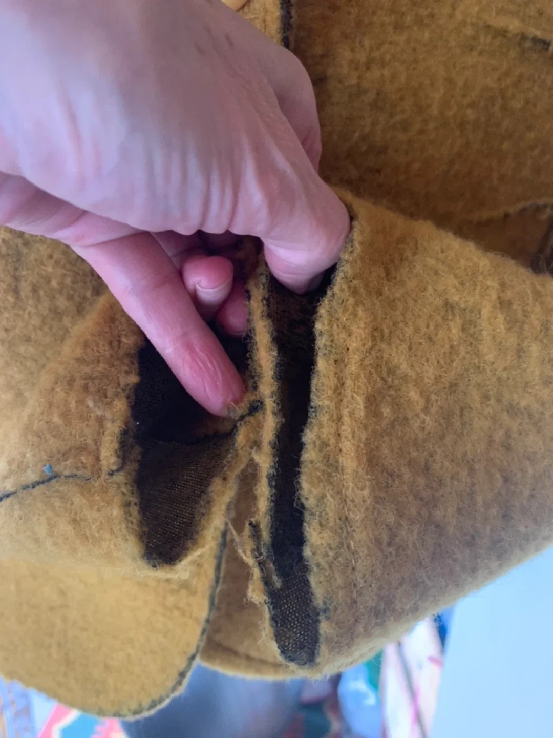 Italian Wool Blend Blazer/Coat  - Mustard Yellow image indicator(5)