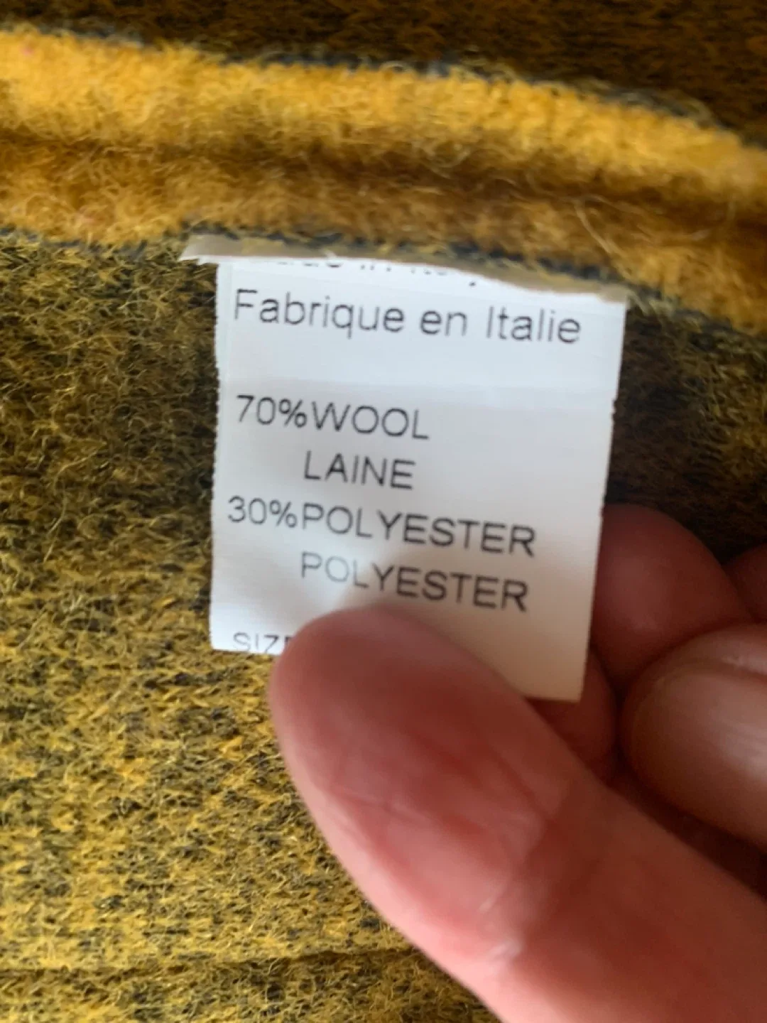 Italian Wool Blend Blazer/Coat  - Mustard Yellow image indicator(7)