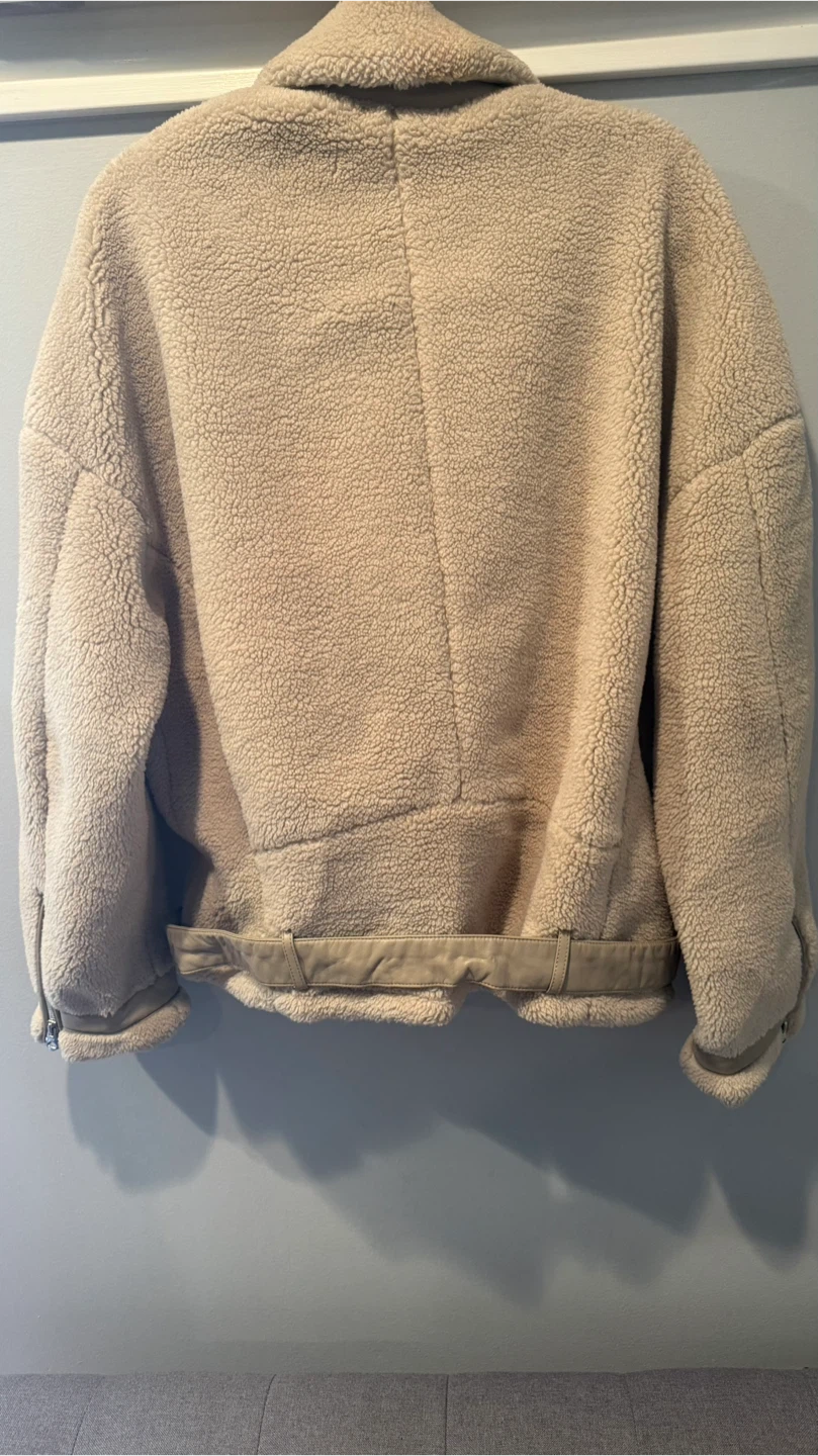 Zara Beige Sherpa Jacket - Size XL - photo 5