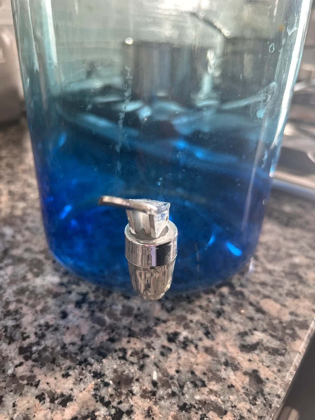 Glass Beverage Dispenser with Spigot #cleanout image indicator(2)