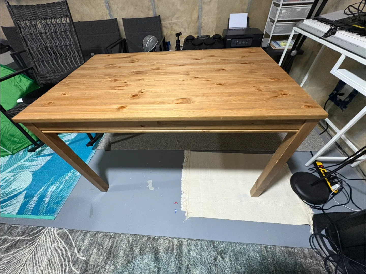 Wooden Dining Table with 4 Chairs