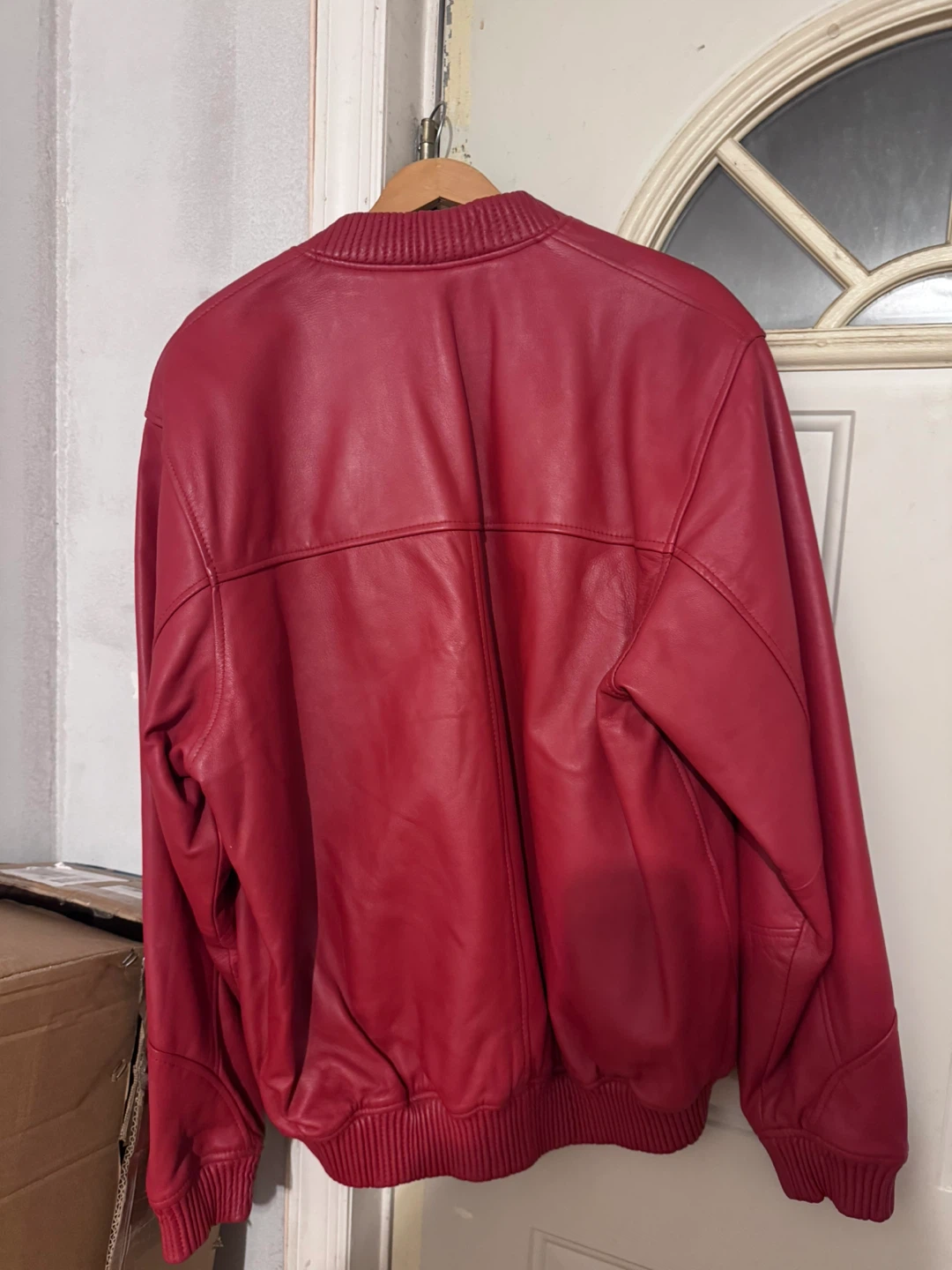 Hudson Outerwear Red Leather Bomber Jacket - photo 5