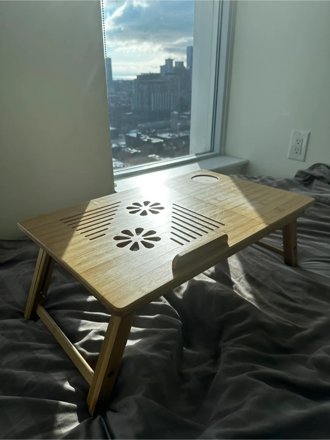 Bamboo Laptop Desk Bed Tray
