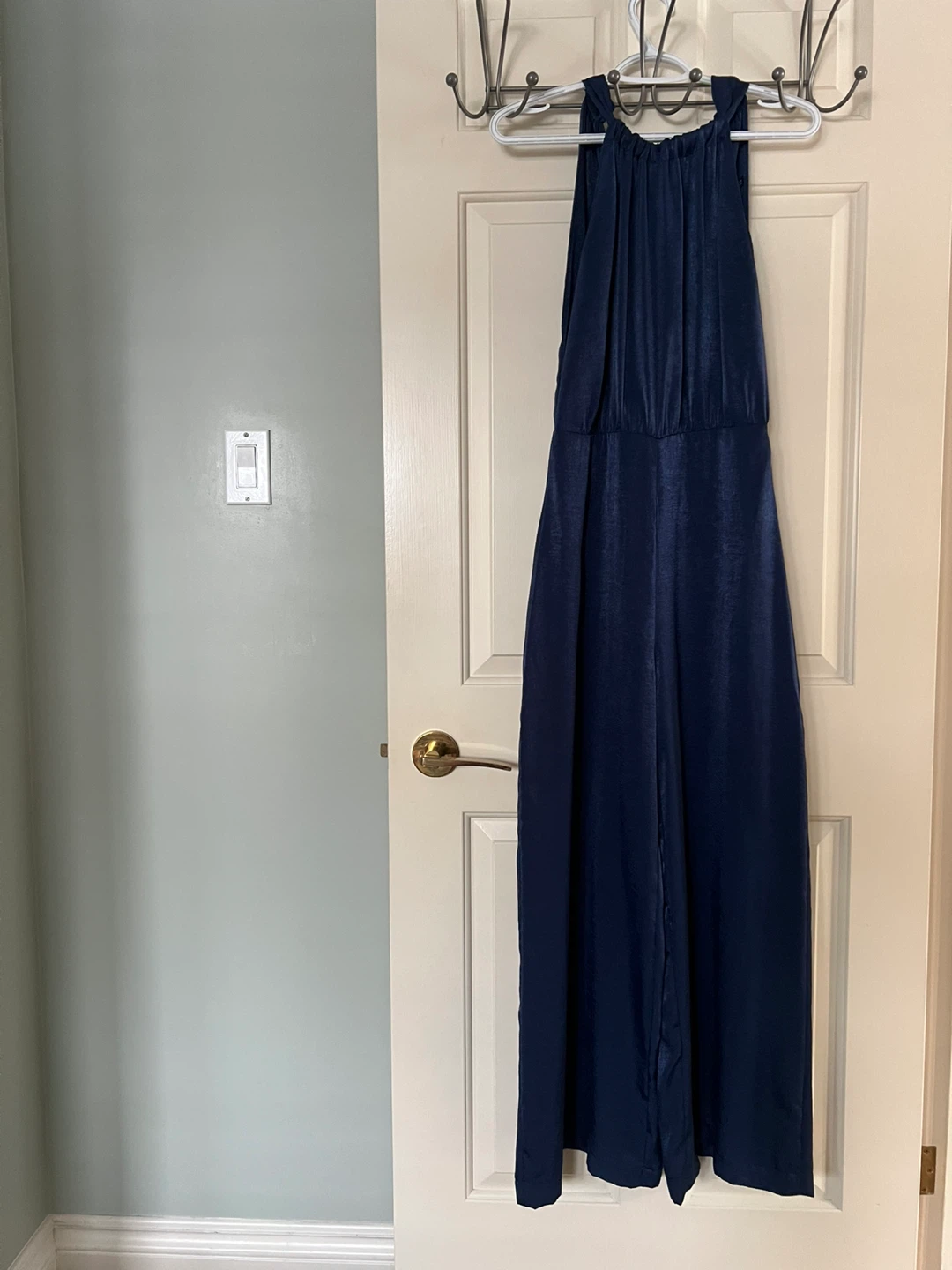 Zara Navy Blue Jumpsuit - Size Small - photo 2