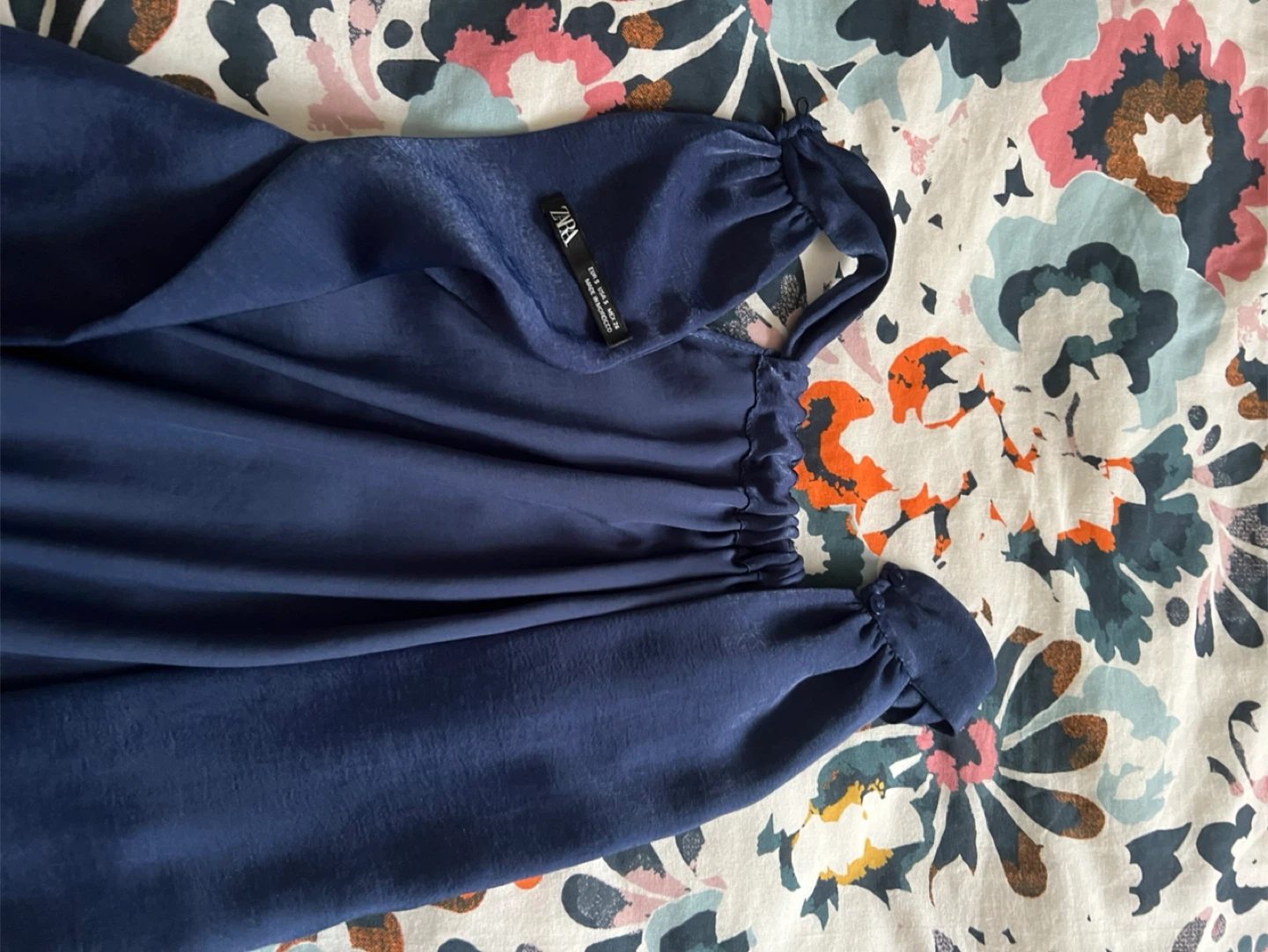 Zara Navy Blue Jumpsuit - Size Small - photo 4