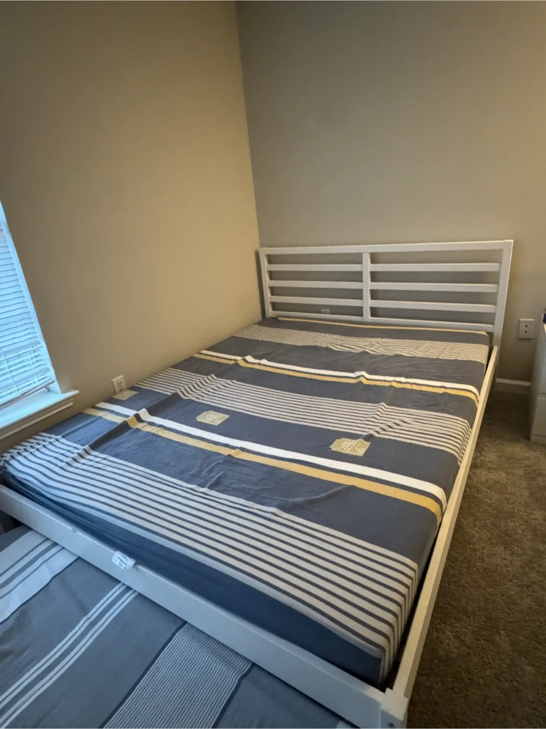 IKEA GLADSTAD Queen Bed Frame - Light Gray