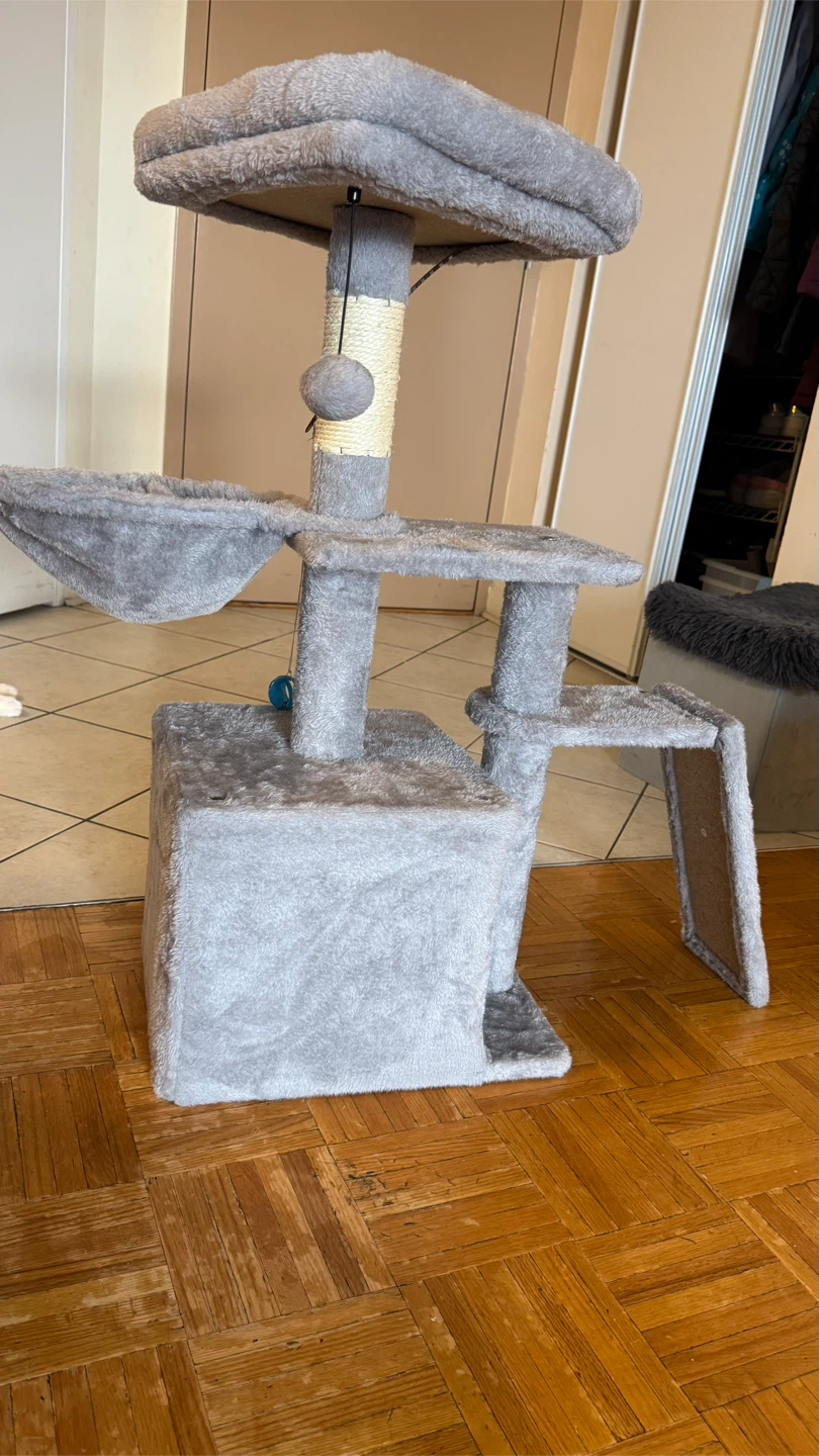 a brand new gray Cat Tree - AMTO247GY
