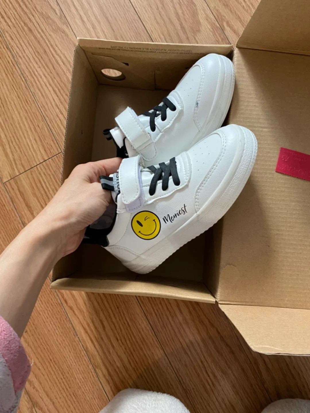 Brand New Kids Warm Shoes Furry Inside White Sneakers - Size 11