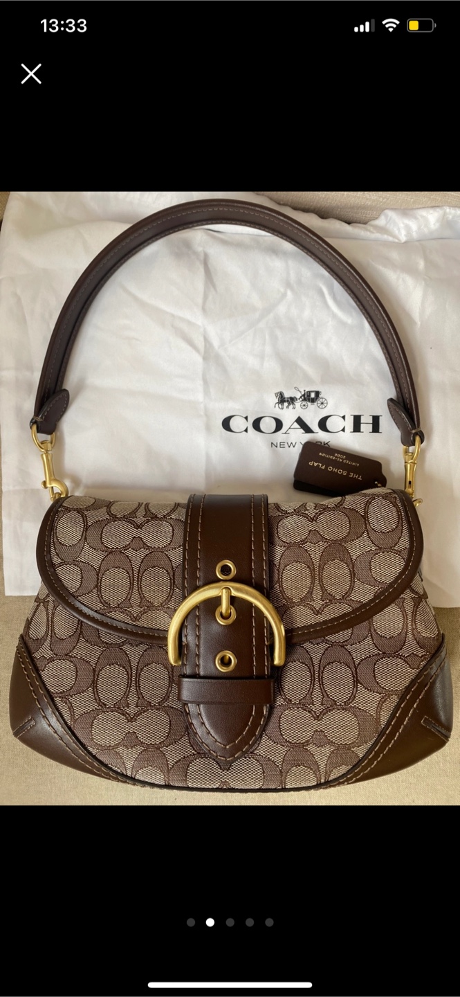 Coach Soho Flap Brown Signature Handbag - photo 2