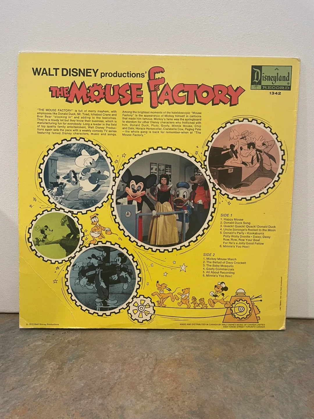 Walt Disney The Mouse Factory Record/LP/Vinyl Mickey Mouse image indicator(2)