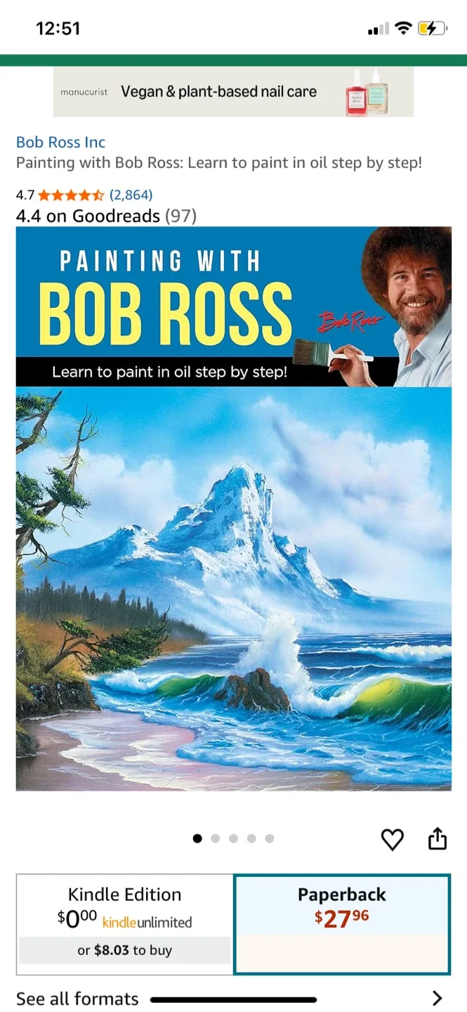 Painting with Bob Ross Book