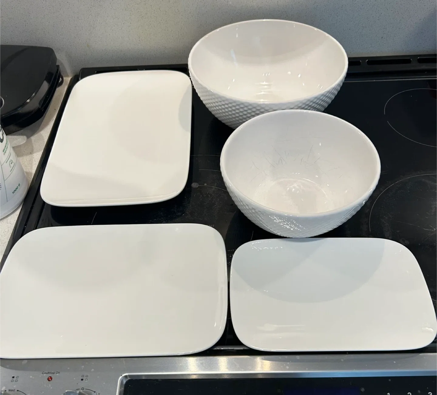 Set of 5 White Ceramics - #Cleanout