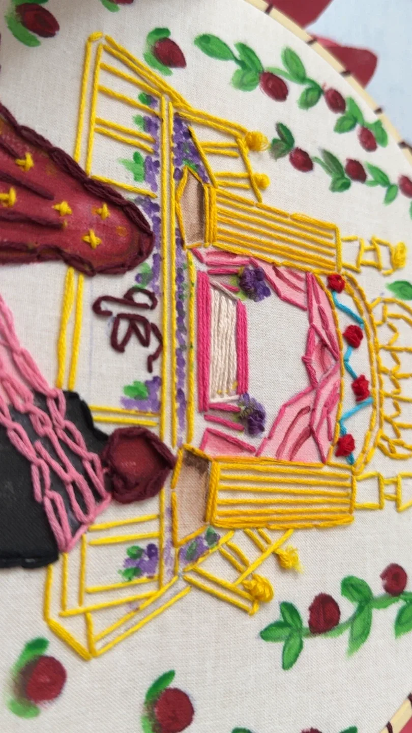 Handmade Embroidered Gurdwara Scene image indicator(3)