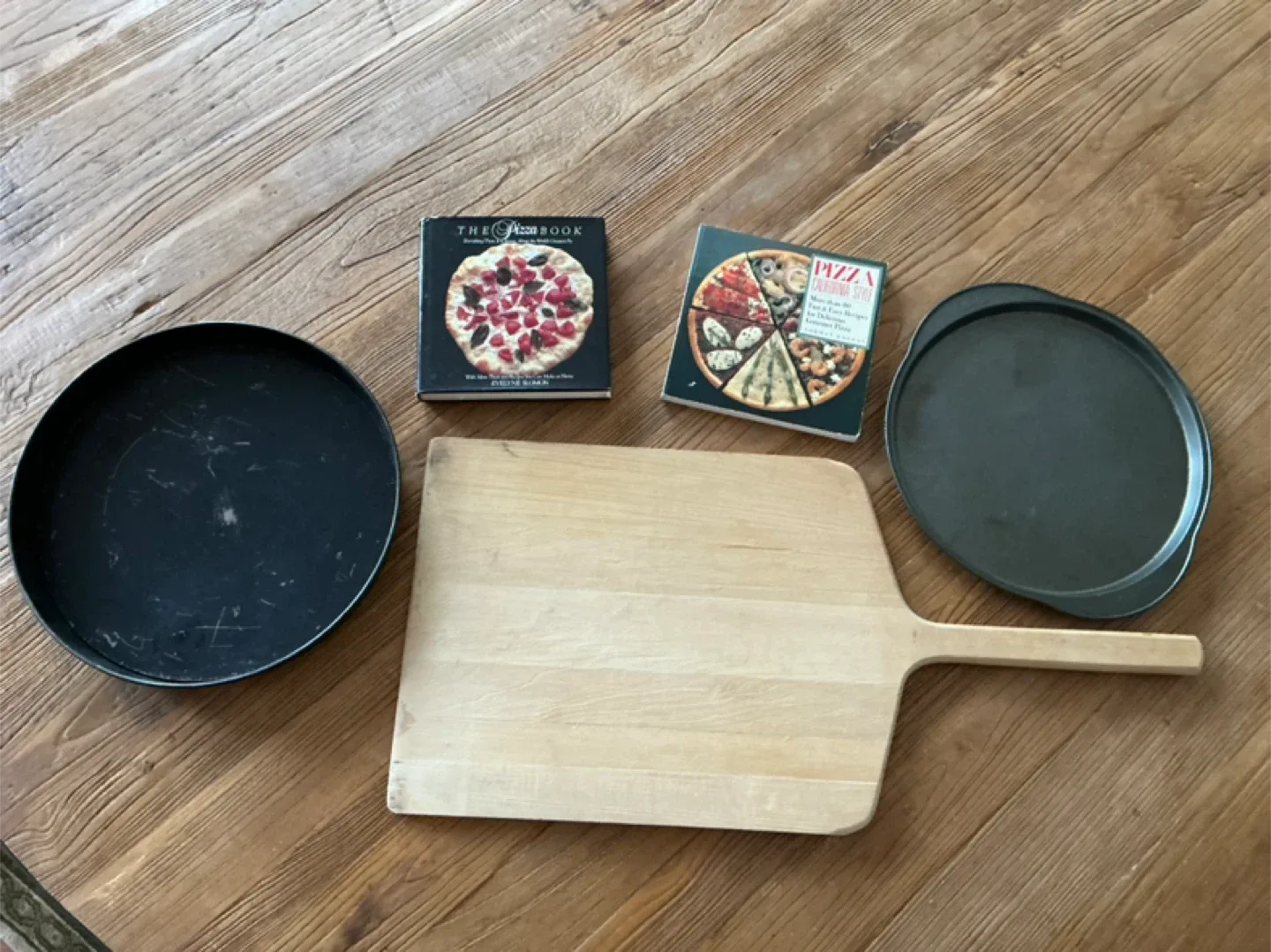 Pizza Pans, Peel, and Pizza Cookbooks