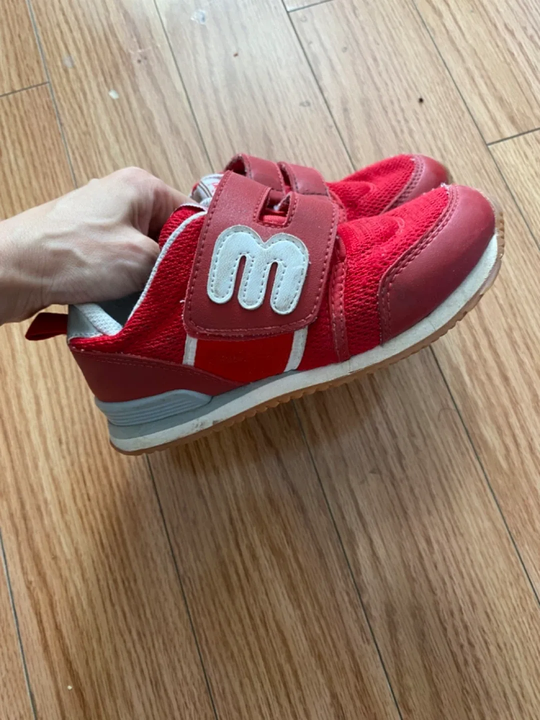 Miki House Kids Red Sneakers Size 11 image indicator(2)