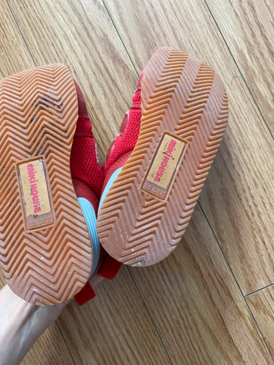 Miki House Kids Red Sneakers Size 11 image indicator(3)