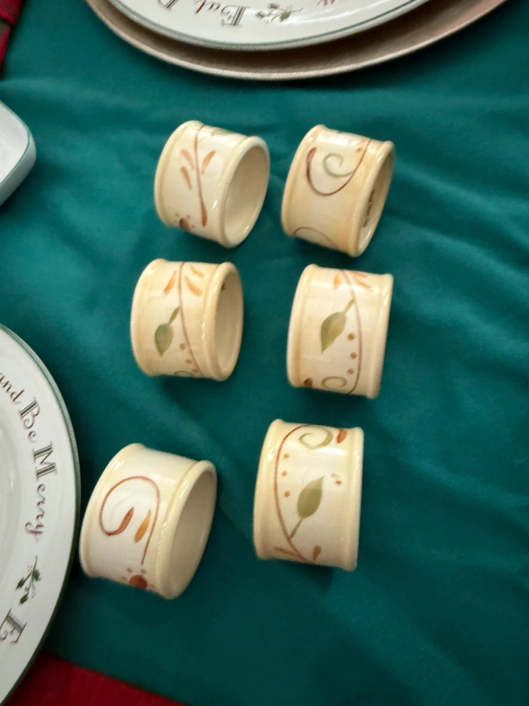6 Ceramic Napkin Rings/Cyber Clean out and Cash out - photo 2