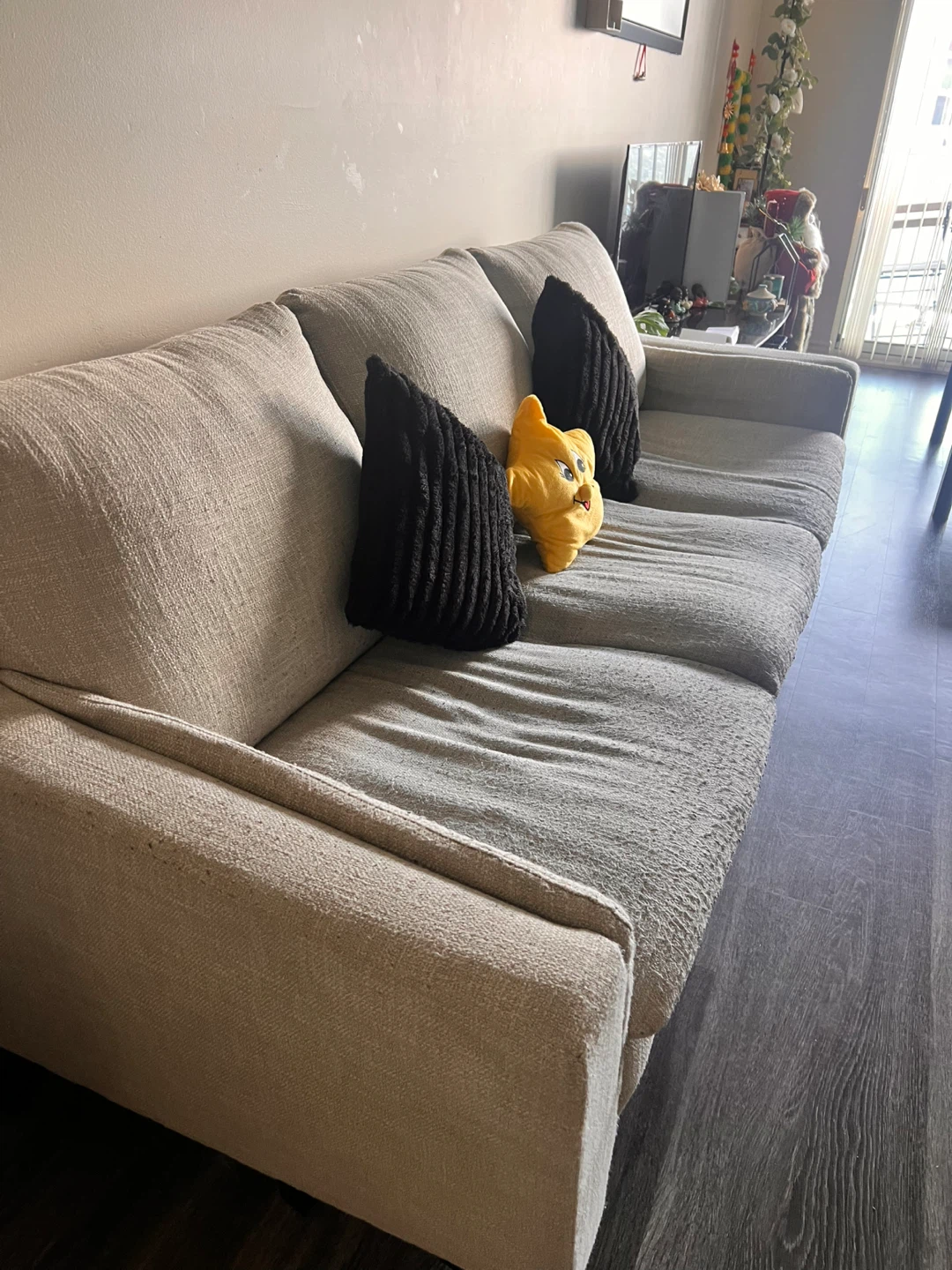Light Grey Three-Seater Sofa - photo 3
