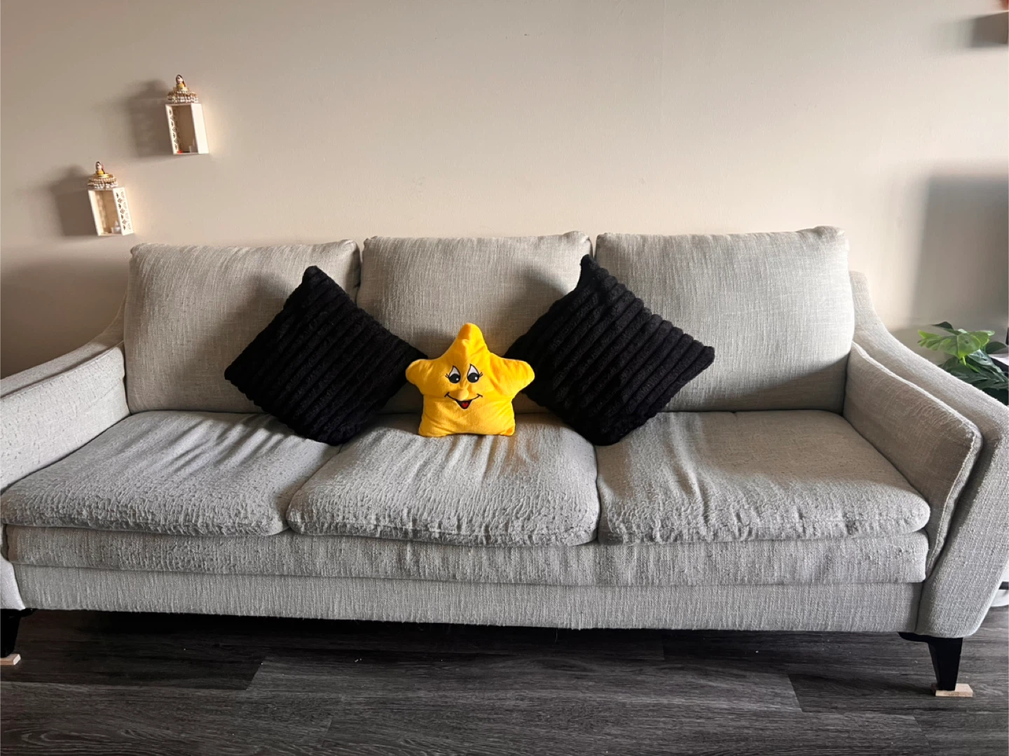 Light Grey Three-Seater Sofa - photo 4