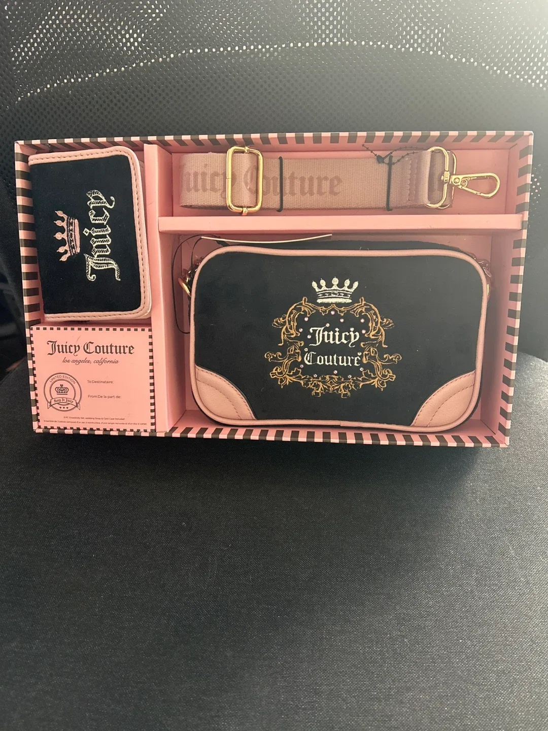 New Juicy Couture Crossbody 3 pc Set
