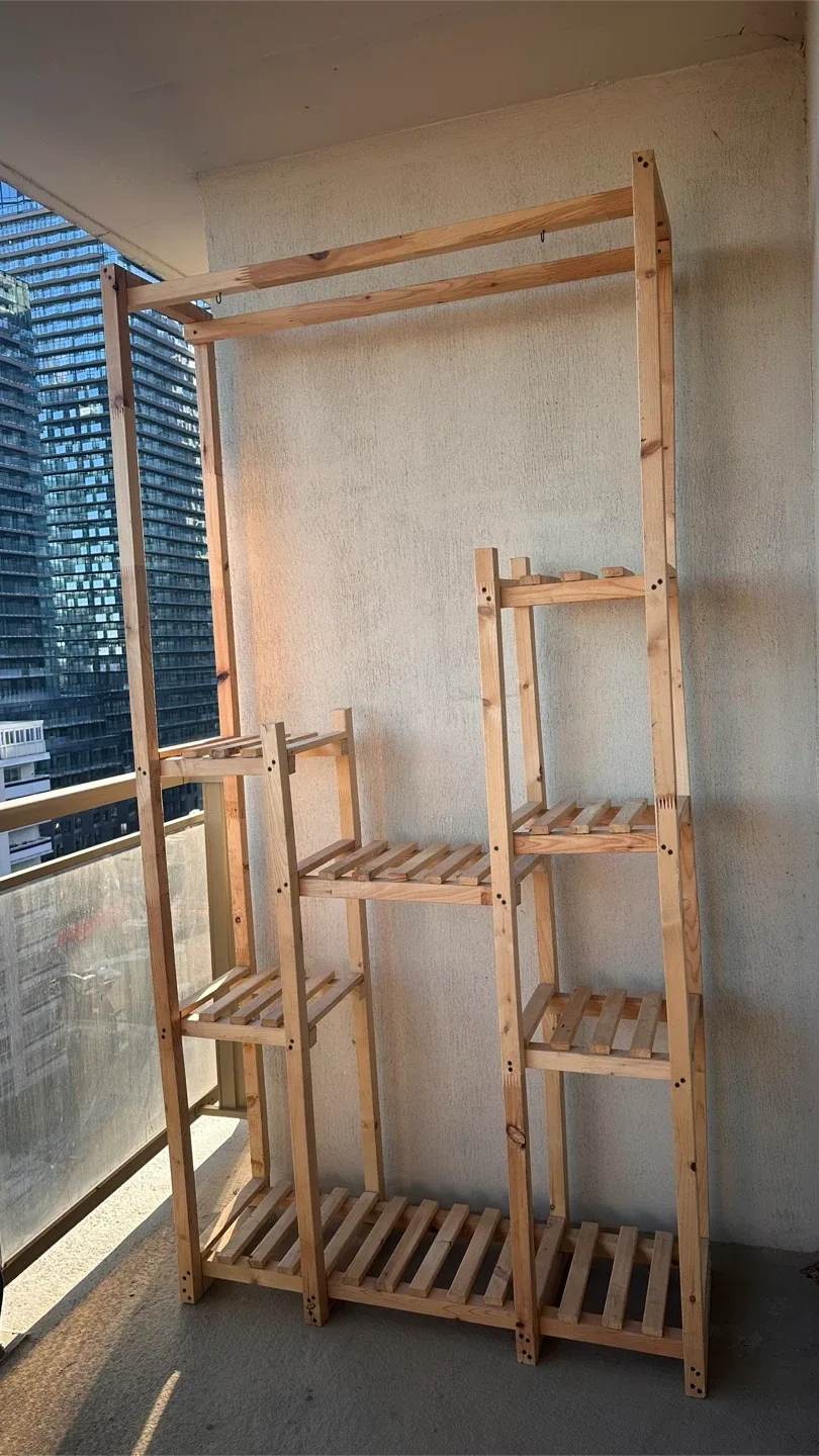 Wooden Shelf for plants and decor image indicator(2)