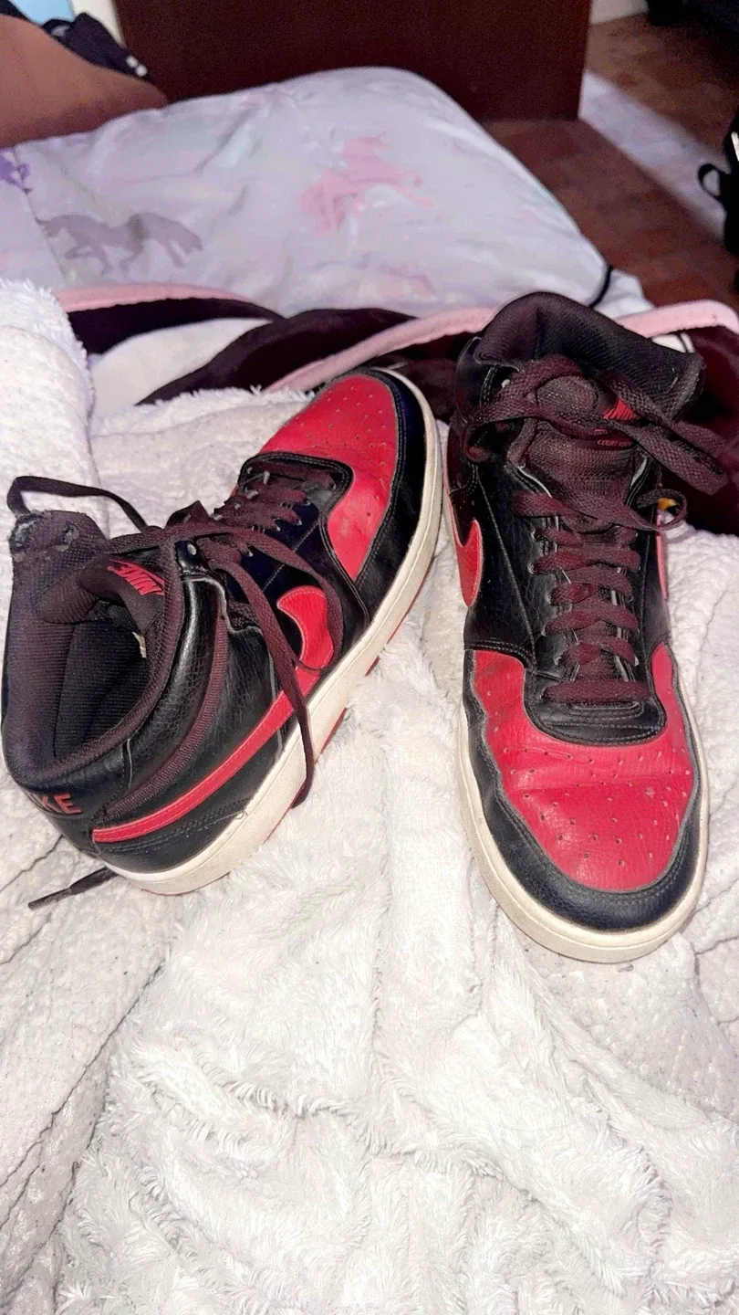 Nike Court Vision High Shoes - Red & Black