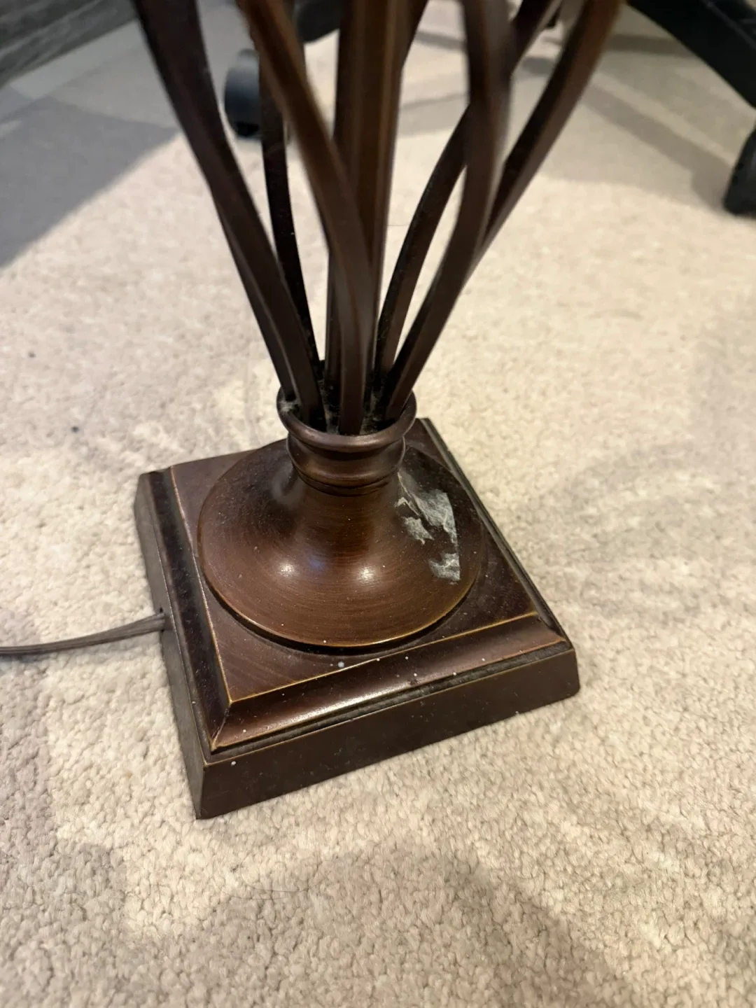 Table Lamp with Beige Shade #cleanout image indicator(4)