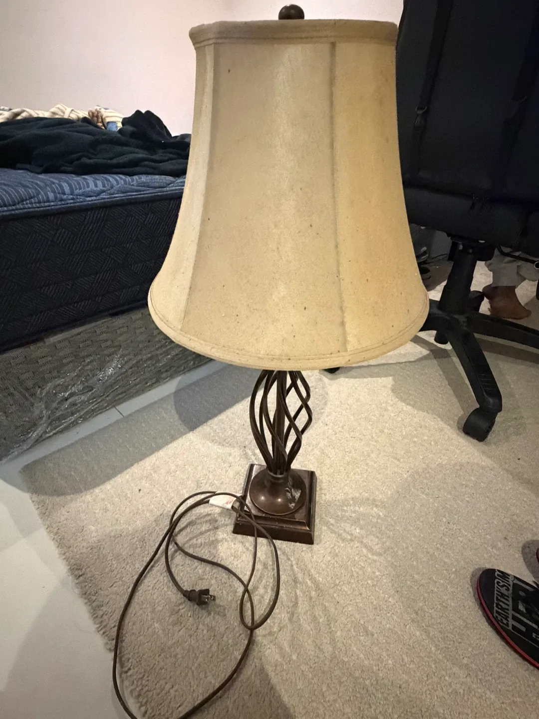 Table Lamp with Beige Shade #cleanout image indicator(5)