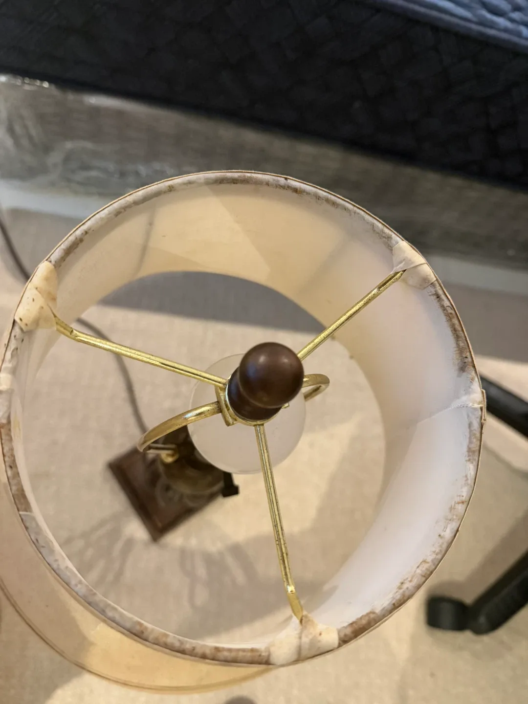 Table Lamp with Beige Shade #cleanout image indicator(6)