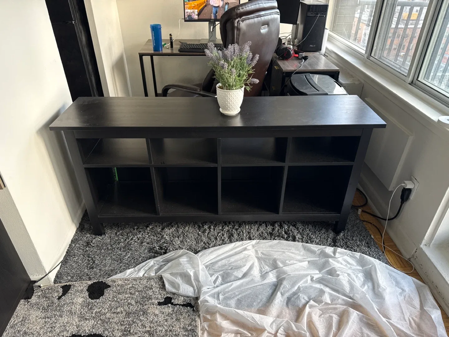 IKEA Black Shelf/TV Unit