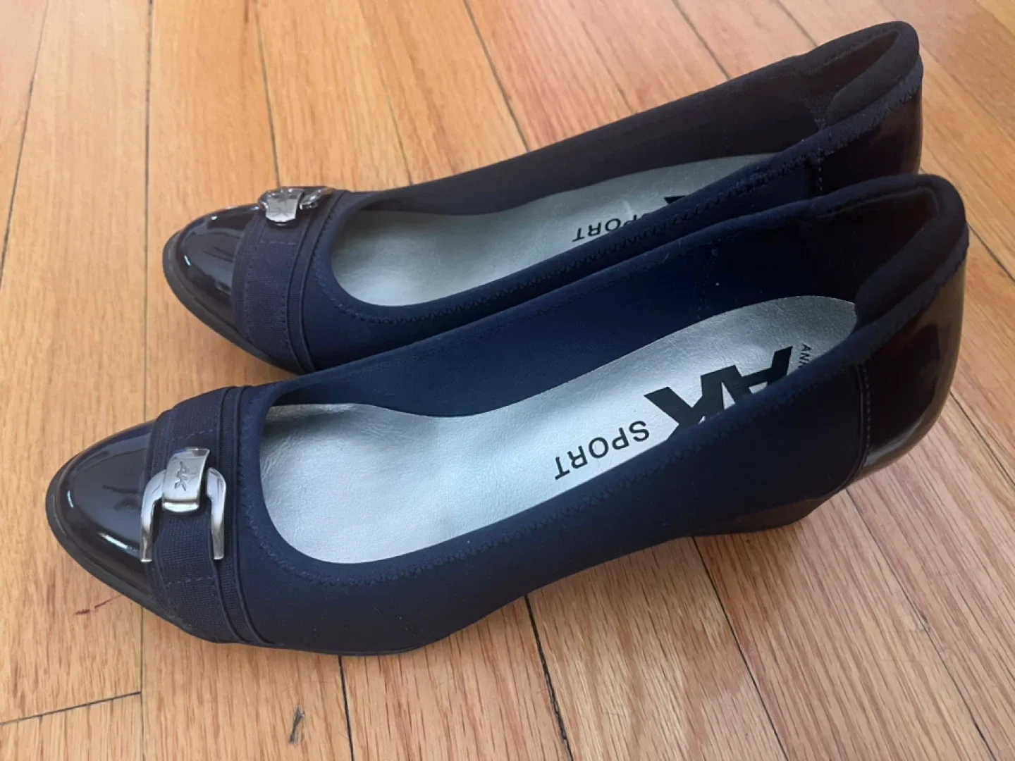 Anne Klein AK Sport Navy Blue Wedge Heel Shoes image indicator(5)