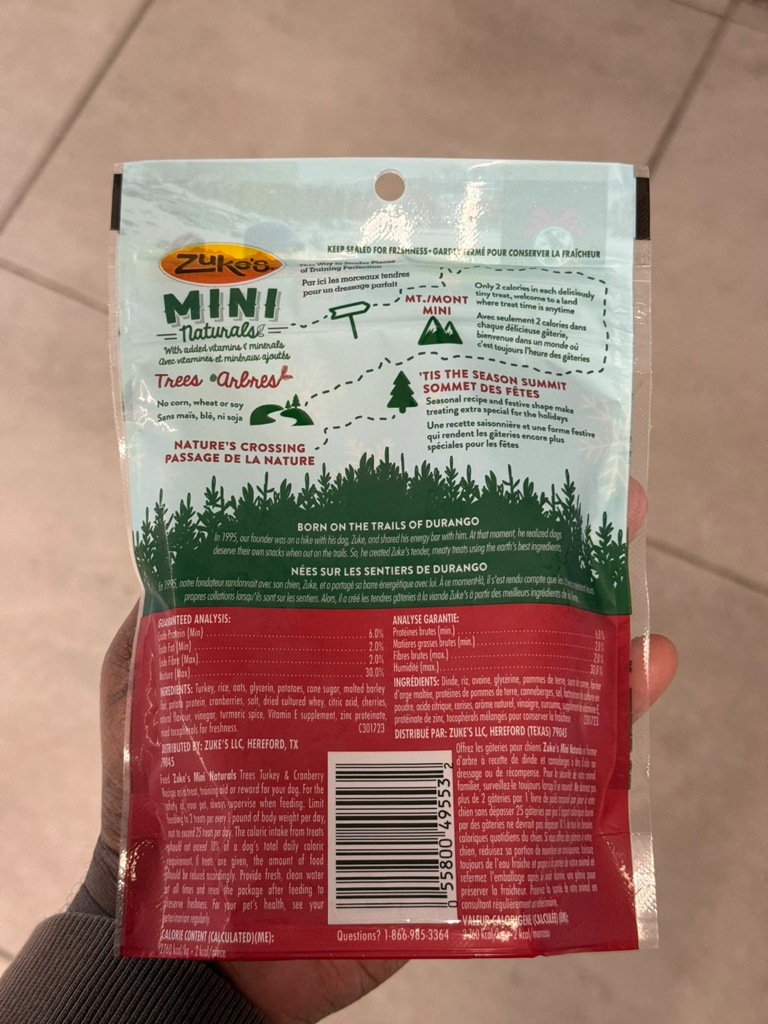 Zuke's Mini Naturals Turkey & Cranberry Dog Treats - photo 2