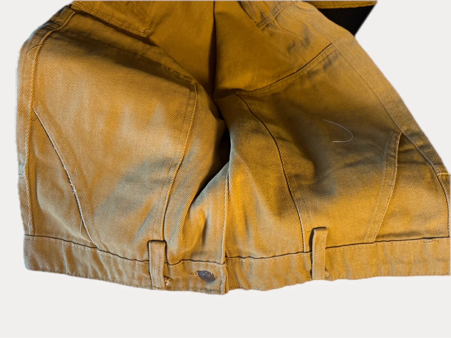 Mustard Yellow Cargo Pants 41cm waist length 92cm - photo 4
