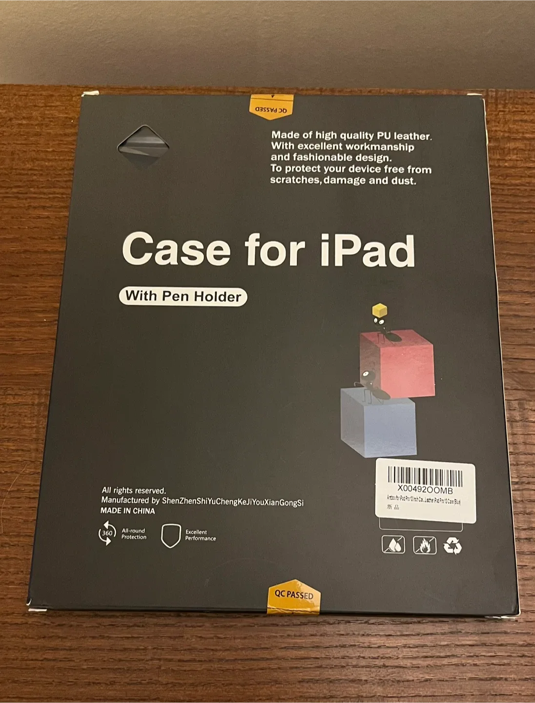 #cleanout Antbox Navy Vegan Leather Case for 13” iPad Pro image indicator(2)