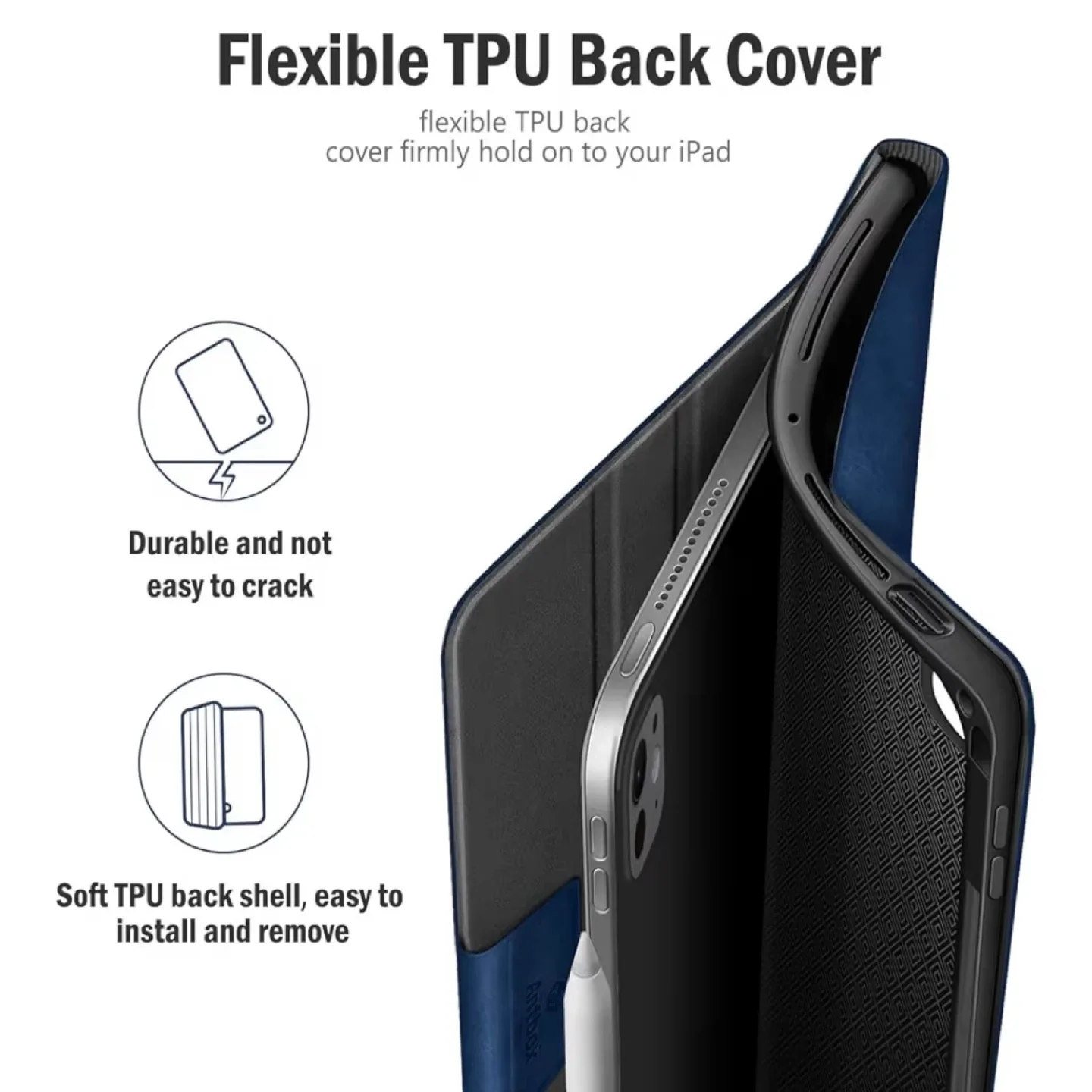 #cleanout Antbox Navy Vegan Leather Case for 13” iPad Pro image indicator(9)