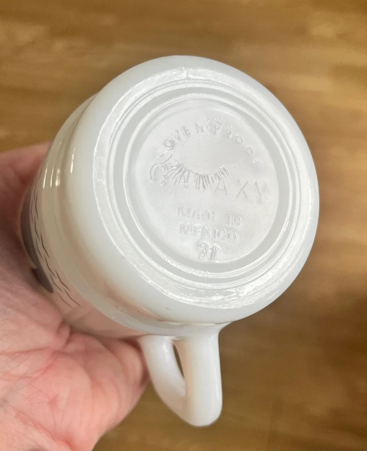 Vintage Hazel Atlas Milk Glass Swan Mug image indicator(8)