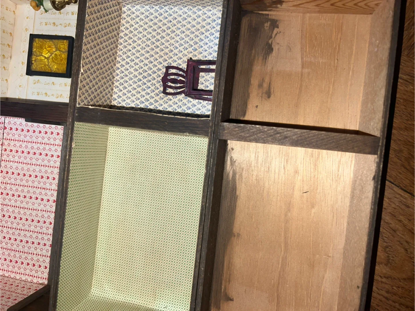 Vintage Wooden Dollhouse with Furniture #Cleanout image indicator(5)