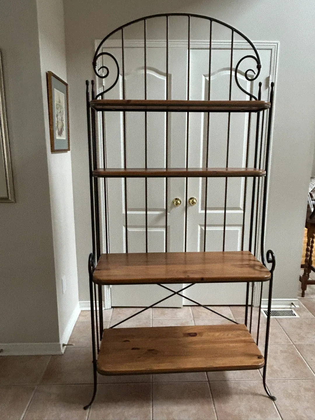 Wood & Metal Bakers Rack