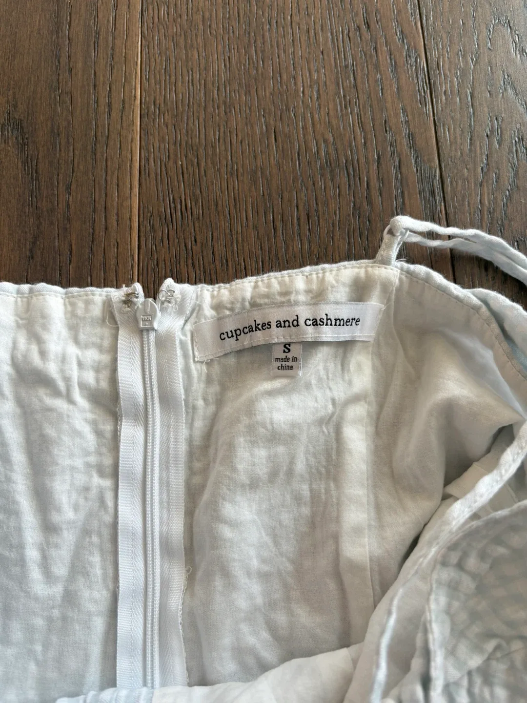 Baby blue gingham dress size small image indicator(3)