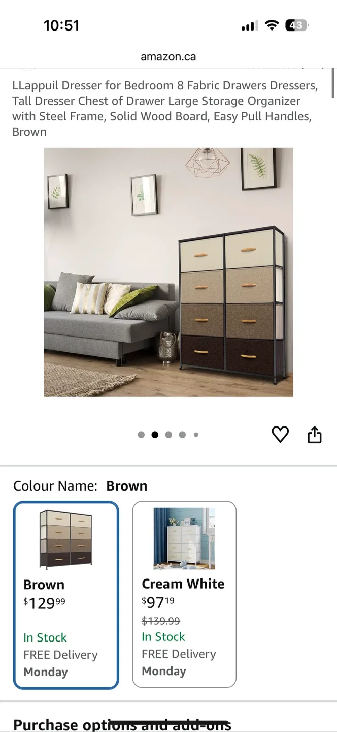 LLappuil 8-Drawer Dresser - Grey #cleanout image indicator(4)