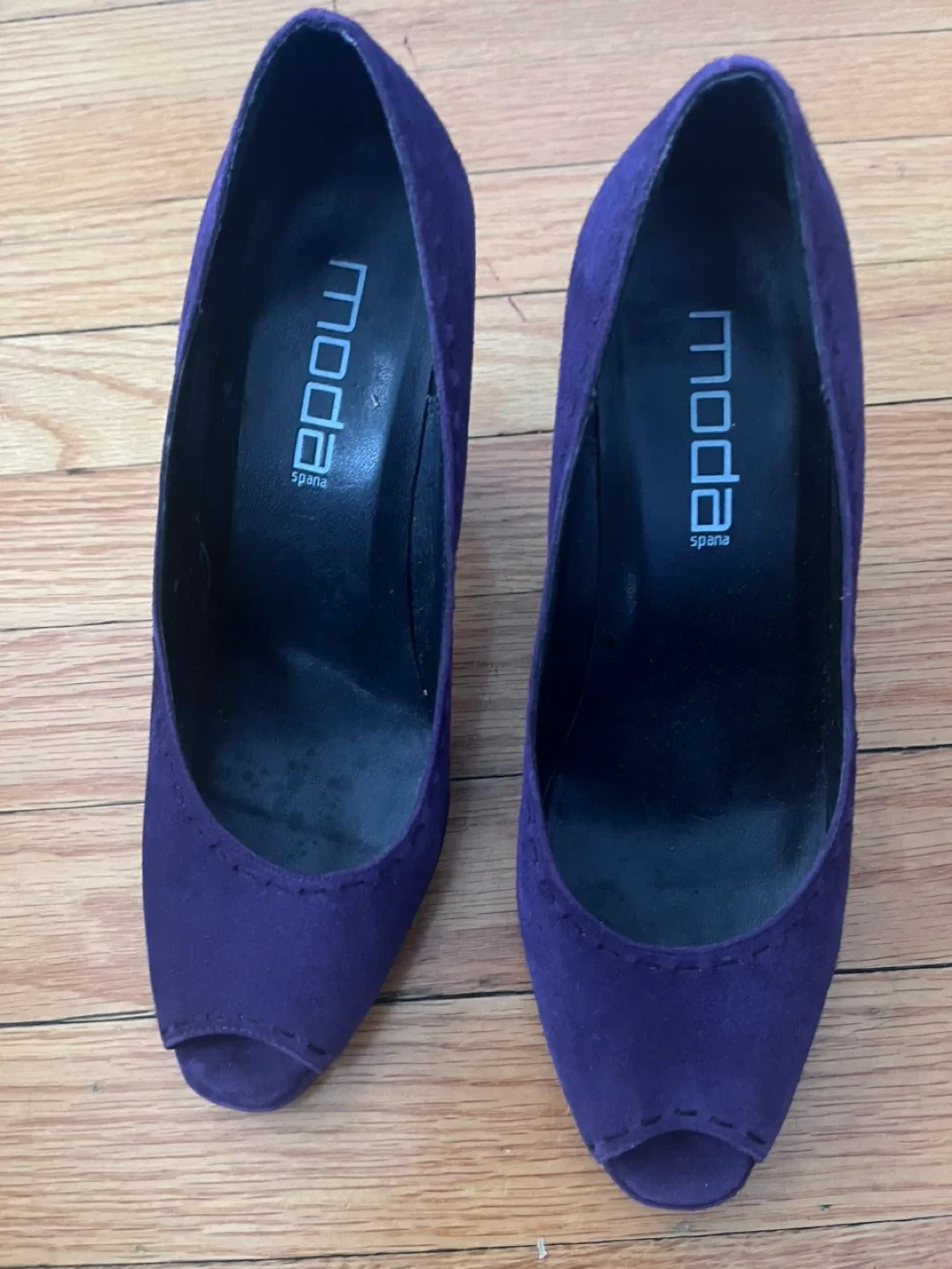 Moda Spana Purple Suede Heels