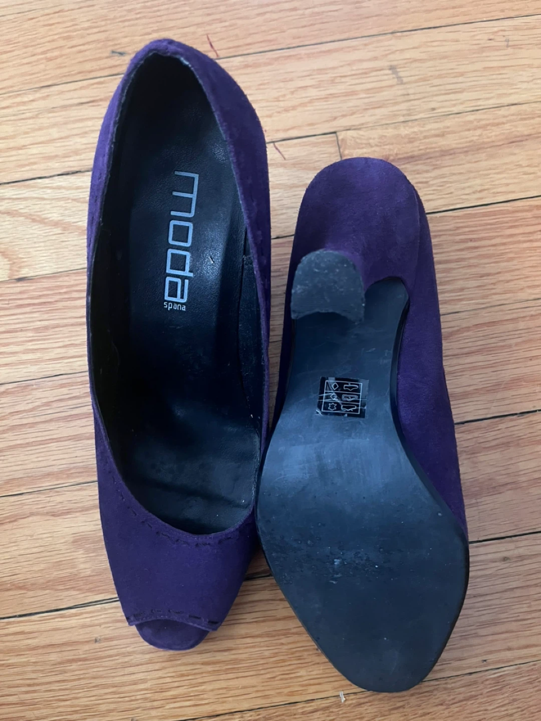 Moda Spana Purple Suede Heels - photo 3