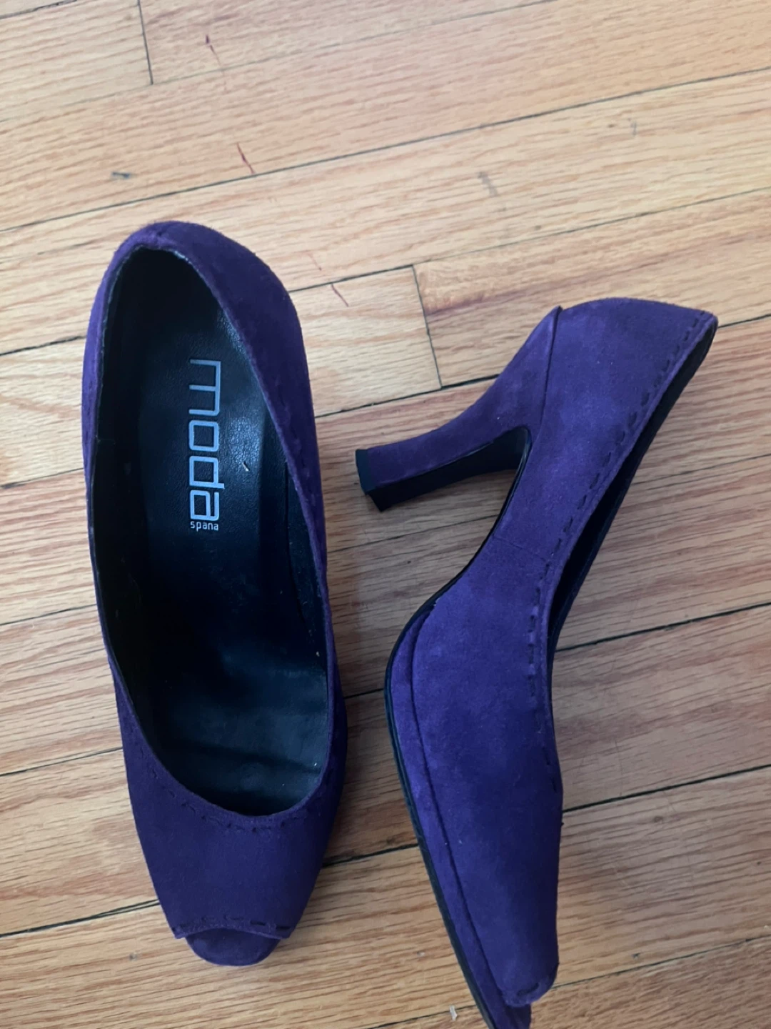 Moda Spana Purple Suede Heels - photo 2