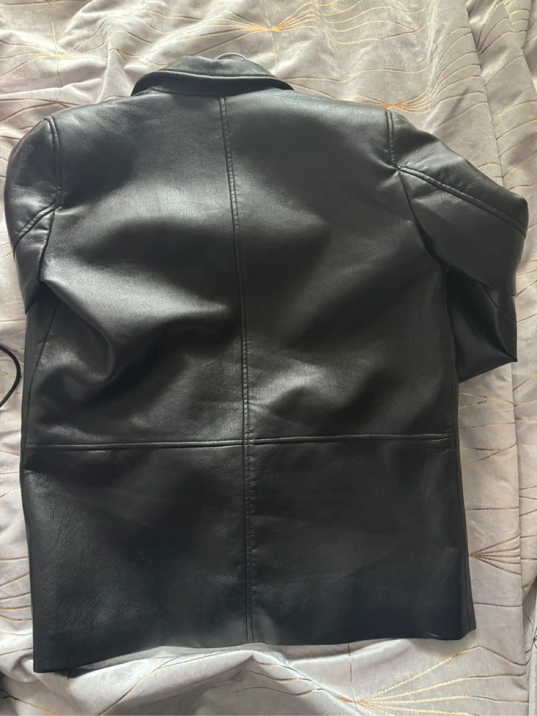 Babaton faux leather blazer size S image indicator(3)