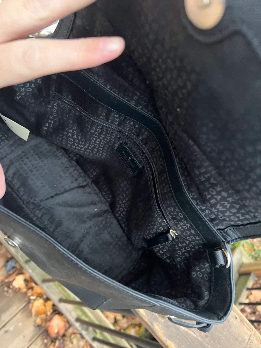 Kate Spade Black Satchel Purse image indicator(4)