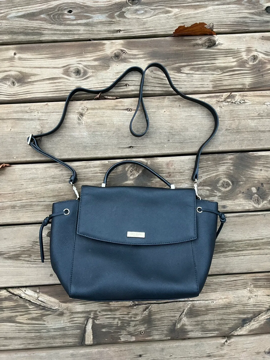 Kate Spade Black Satchel Purse image indicator(5)
