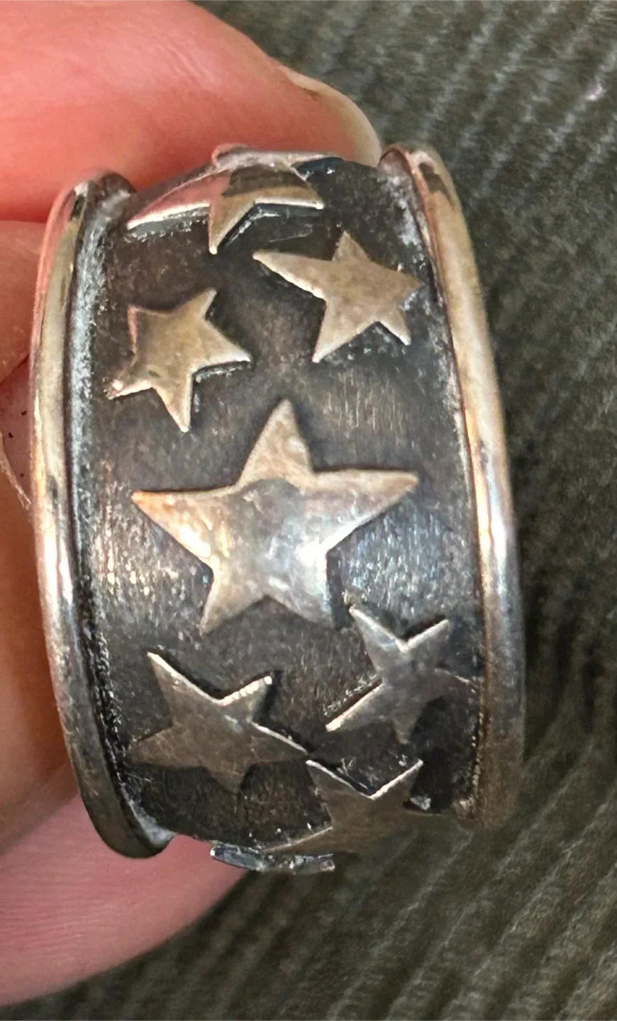 $45 heavy sterling silver ring stars men women jewellery Switch image indicator(2)