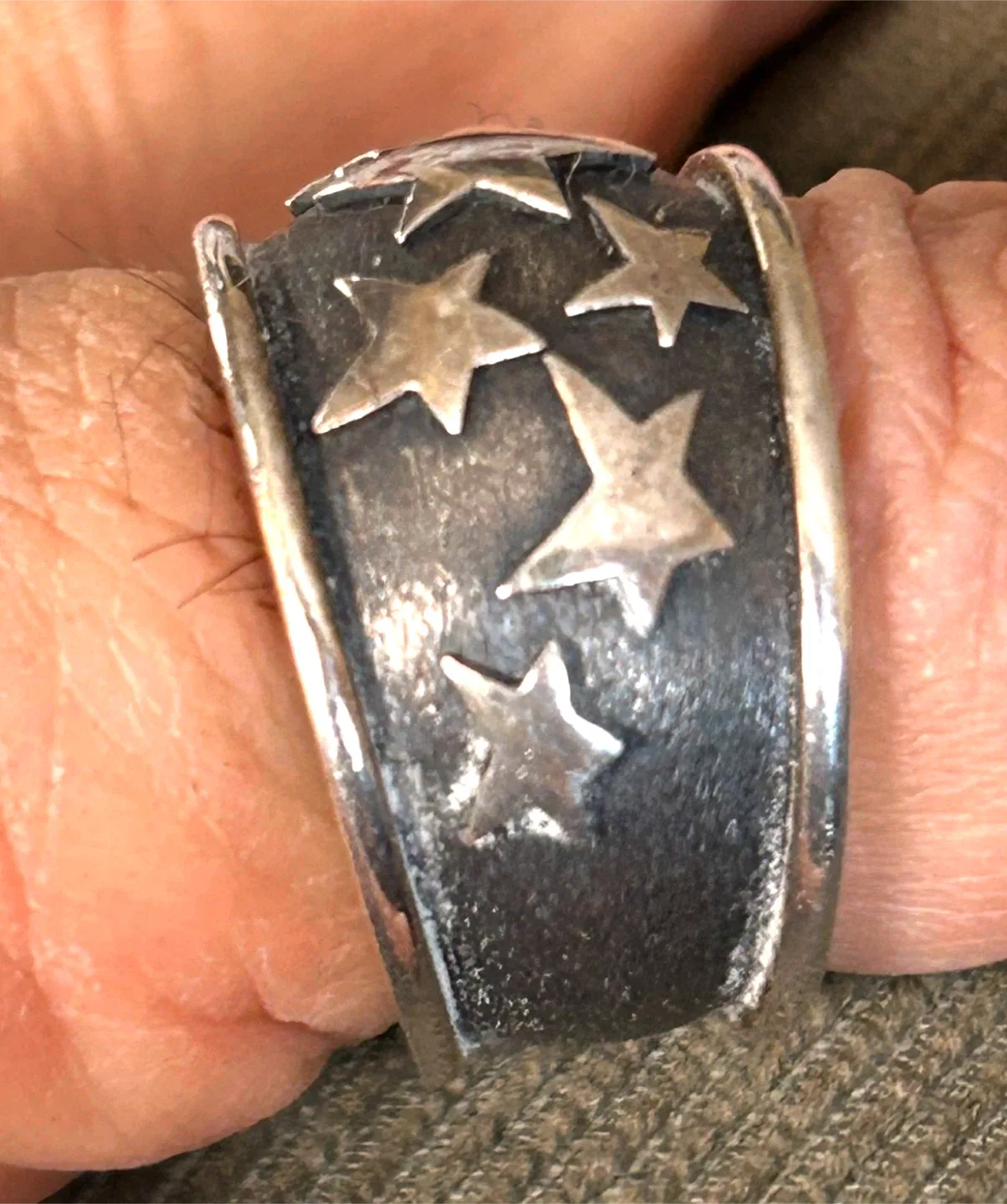 $45 heavy sterling silver ring stars men women jewellery Switch image indicator(5)
