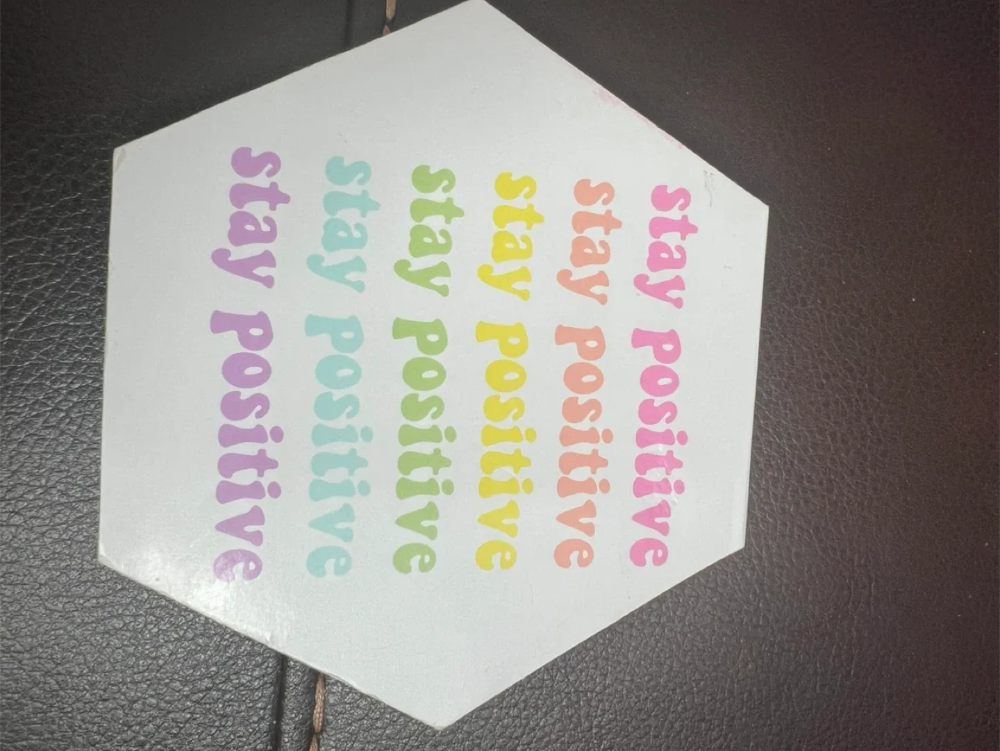 Stay Positive Hexagon Notepad